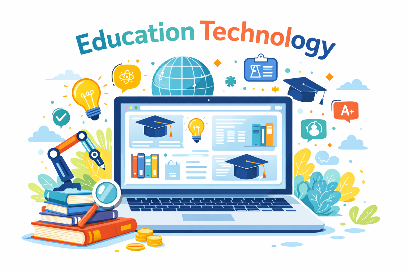 AI image of the representation of Education IT"