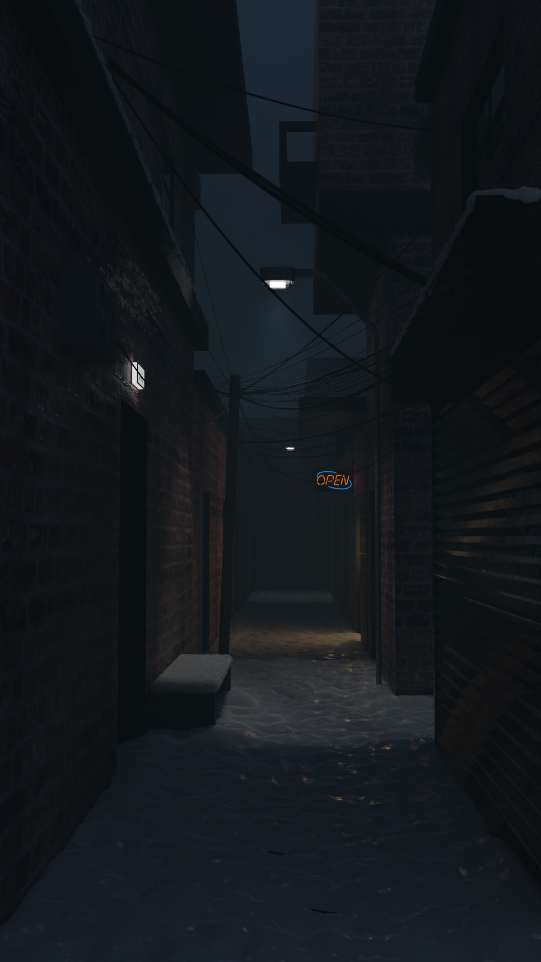 Snowy Alleyway
